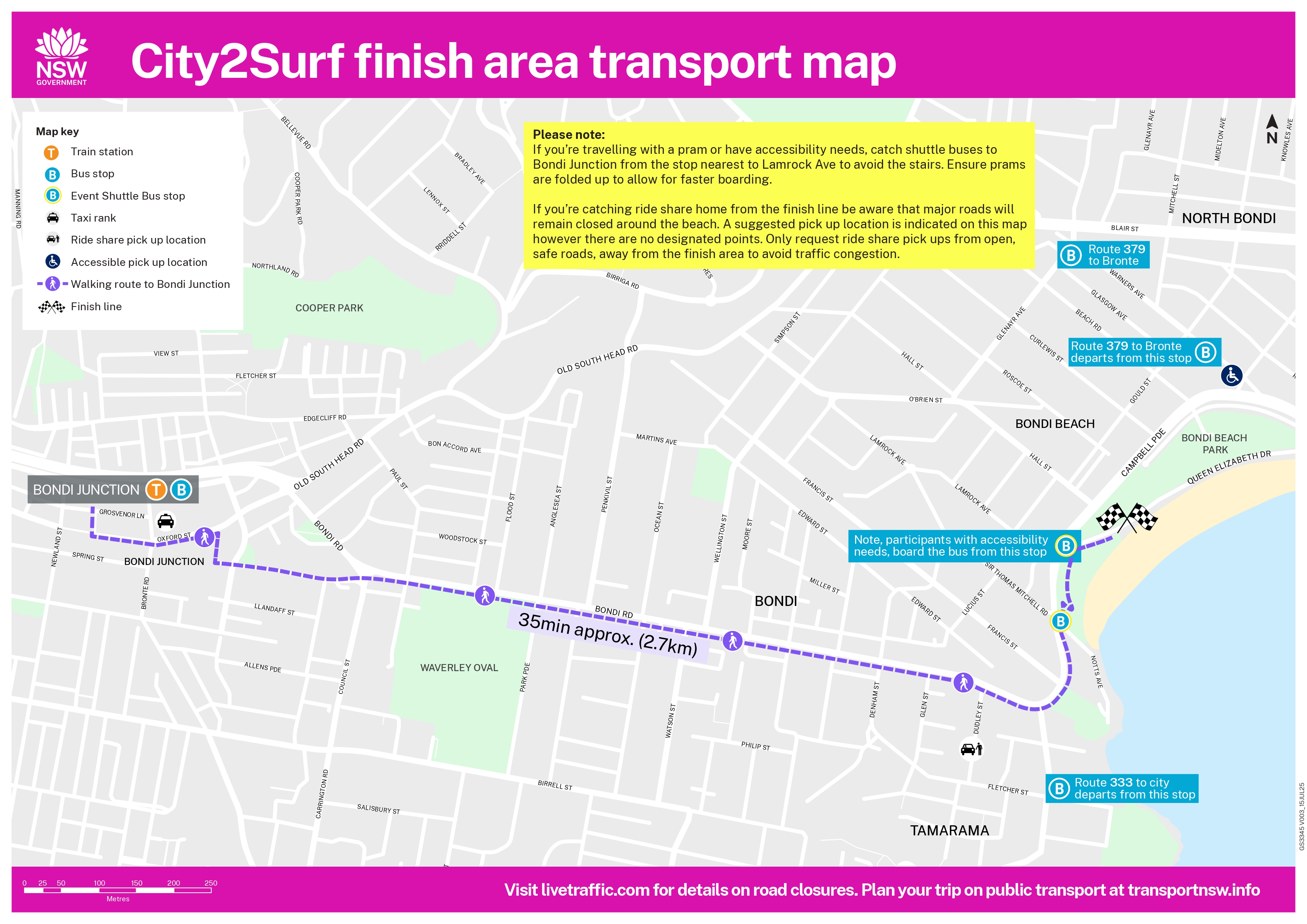 City2Surf Finish Area Transport Map page 0001 1