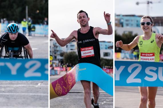 Liam Adams and Leanne Pompeani Claim City2Surf Titles